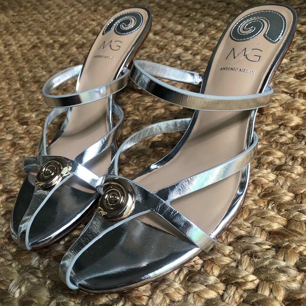 Antonio Melani x M.G. Style Leo Leather Dress Sandal. Size 7.5 - Picture 1 of 14